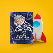 宇宙惑星宇宙飛行士1回目の誕生日 招待状