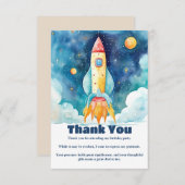 宇宙惑星第1誕生日 サンキューカード (正面/裏面)