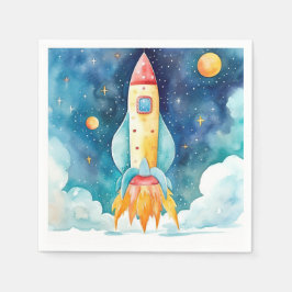 宇宙惑星第1誕生日 スタンダードカクテルナプキン