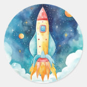 宇宙惑星第1誕生日 ラウンドシール (正面)