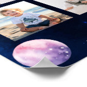 宇宙惑星誕生日写真マイルストーン記号 ポスター (角)