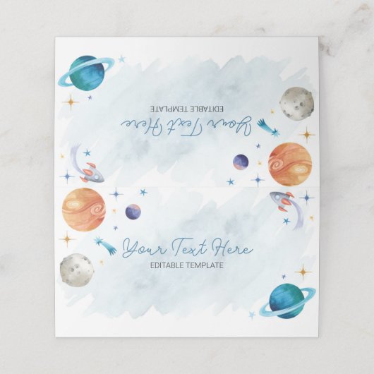 宇宙惑星誕生日座席表 プレイスカード (外部開封)