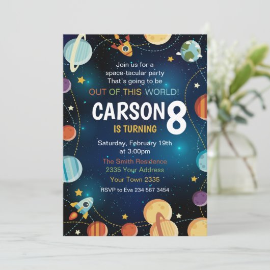 宇宙惑星誕生日 招待状 (スタンド正面)