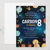 宇宙惑星誕生日 招待状 (正面/裏面)