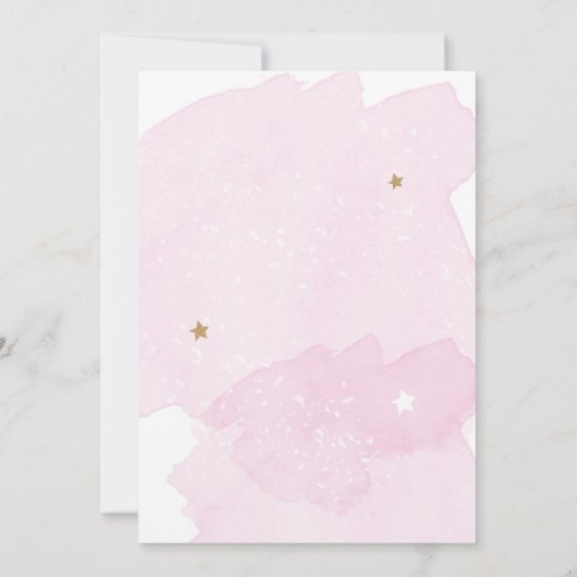 宇宙惑星銀河系ガールピンクありがとう 招待状 (裏面)