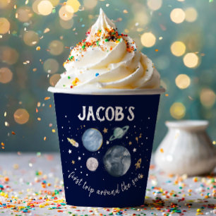 宇宙惑星銀河系ファーストトリップボーイ誕生日 紙コップ
