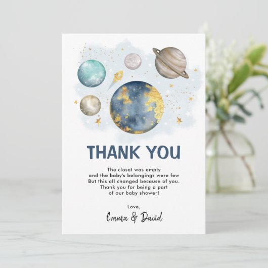 宇宙惑星銀河系ベビーシャワーありがとう (スタンド正面)