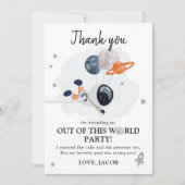 宇宙惑星銀河系少年サンキューカード 招待状 (正面)