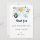 宇宙惑星銀河系誕生日サンキューカード (正面)