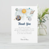 宇宙惑星銀河系誕生日サンキューカード (スタンド正面)