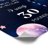 宇宙惑星銀河系誕生日マイルストーンサイン ポスター (角)