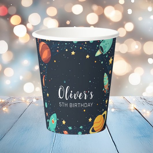 宇宙惑星銀河系誕生日紙カップ 紙コップ