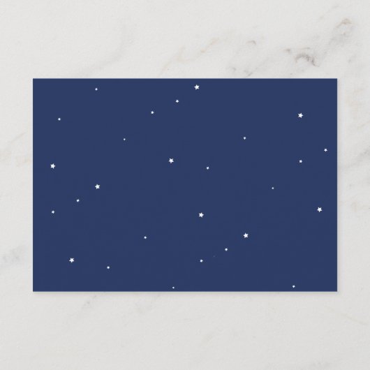 宇宙惑星銀河系赤ちゃんシャワーブックリクエスト エンクロージャーカード (裏面)