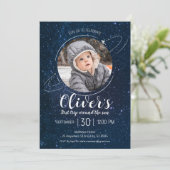 宇宙惑星1st誕生日ブラストオフ 招待状 (スタンド正面)