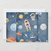 宇宙惑星2nd誕生日パーティー写真 招待状 (裏面)