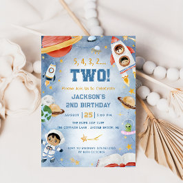 宇宙惑星2nd誕生日パーティー 招待状