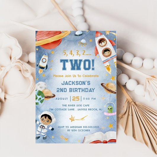 宇宙惑星2nd誕生日パーティー 招待状