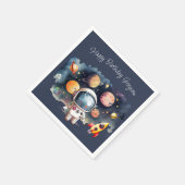 宇宙惑星 ブルー スタンダードカクテルナプキン (角)