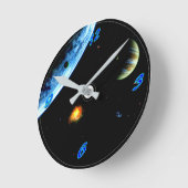 宇宙惑星 ラウンド壁時計 (傾斜)