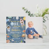 宇宙惑星First Birthday Party写真 招待状 (スタンド正面)