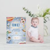 宇宙惑星First Birthday Party写真 招待状 (スタンド正面)