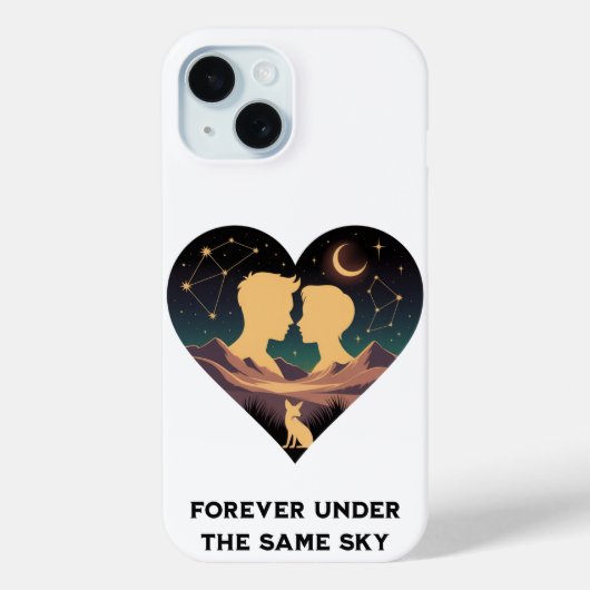宇宙愛ストーリーハートと恋人たちと狐の芸術 Case-Mate iPhoneケース (裏面)
