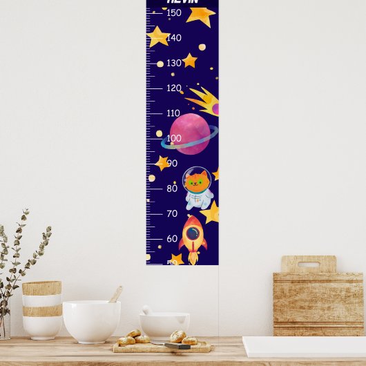 宇宙成長図の宇宙飛行士 ポスター (キッチン)