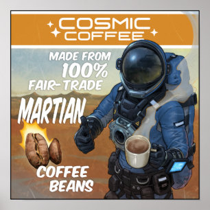 宇宙技術者ポスター-宇宙コーヒー2 ポスター