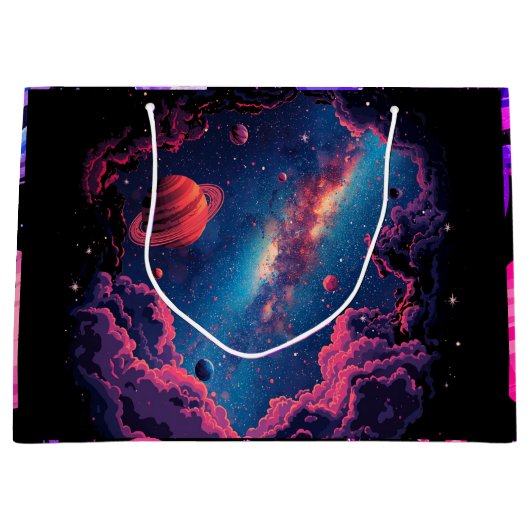宇宙抱き枕天空銀河系星 ラージペーパーバッグ (正面)