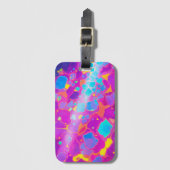 宇宙抽象芸術モダン ラゲッジタグ (正面縦)