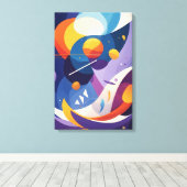 宇宙抽象芸術流 キャンバスプリント (インサイチュ (ウッドフロア))