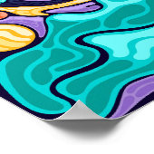 宇宙抽象芸術渦 ポスター (角)