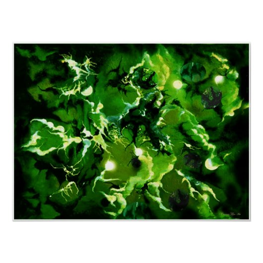 「宇宙抽象論」、光沢のあるポスター ポスター (正面)