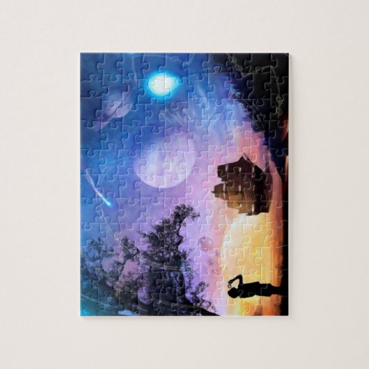 宇宙探査アートワークVoyager宇宙船 ジグソーパズル (縦)