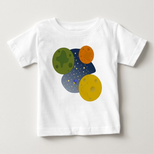 宇宙探査ベビーTシャツ ベビーTシャツ (正面)