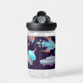 宇宙探査機UFOロケット名の追加 ウォーターボトル (正面)