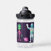 宇宙探査機UFOロケット名の追加 ウォーターボトル (背面)