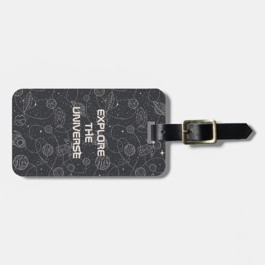宇宙探査銀河系ユニバーススターパーソナライゼーション ラゲッジタグ (正面横)