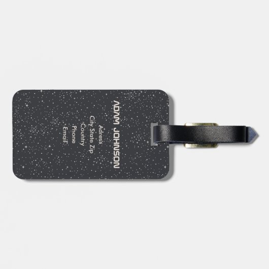 宇宙探査銀河系ユニバーススターパーソナライゼーション ラゲッジタグ (裏面横)