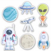 宇宙探査 シール (正面)