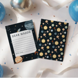 宇宙探検の楽しい子供の誕生日タイムカプセル エンクロージャーカード