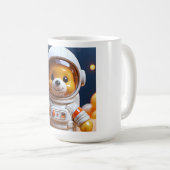 宇宙探検クマの芸術 コーヒーマグカップ (正面右)