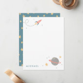 宇宙探検ステーショナリー ノートカード (正面/裏面インサイチュ)