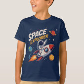 宇宙探検ロケット冒険 Tシャツ (正面)