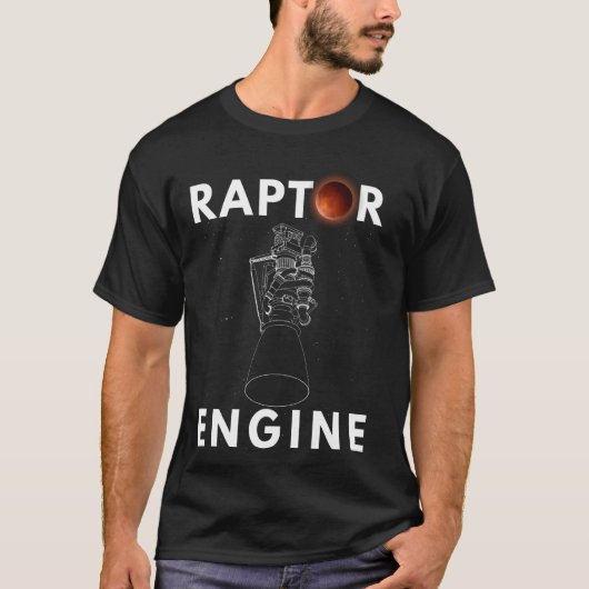 宇宙探検家とロケット科学者のためのスターシップラプターエンジン Tシャツ (正面)