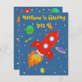 宇宙探検家の小さい招待状 招待状 (正面/裏面)