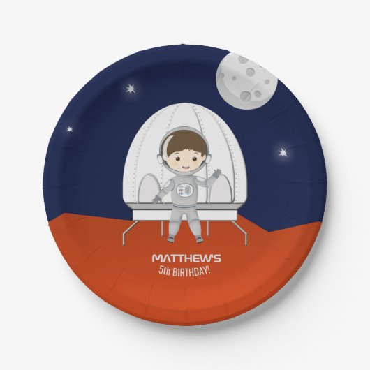 宇宙探検家の紙皿 ペーパープレート (正面)