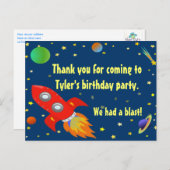 宇宙探検家は郵便はがき感謝していしています ポストカード (正面/裏面)