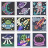 宇宙探検家キッズステッカーシート シール (正面)