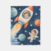 宇宙探検家 フリースブランケット (正面)